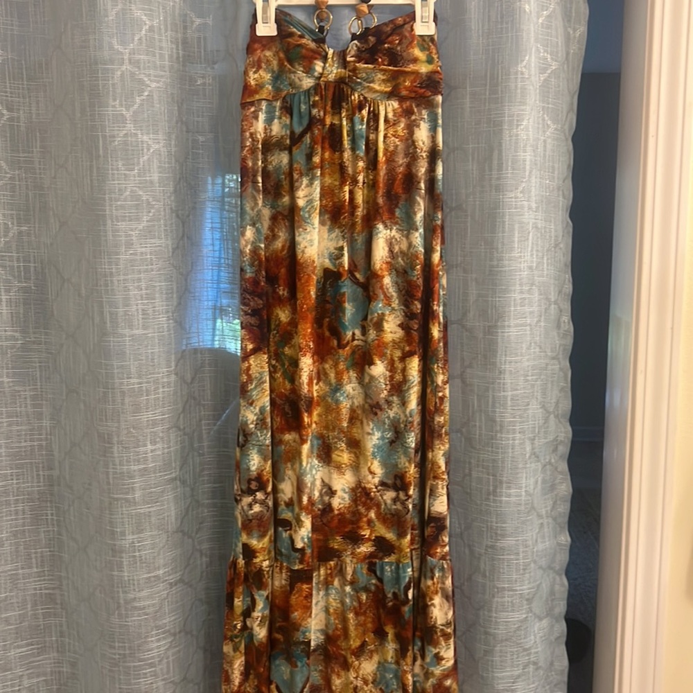 Boston proper boho tie dye strapless midi dress!